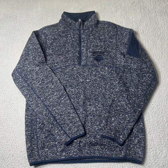 Antigua Jacket Detriot Pistons Mens M Blue Quarter-Zip‎ Pullover Jacket NBA - Picture 1 of 10